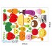 Transparent wall sticker สติ๊กเกอร์ติดผนัง MIX Fruits and vegetables (กว้างFree.xสูงFree.)
